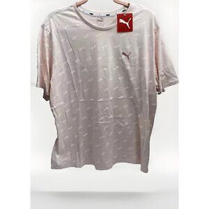 Women's Puma XL Pink and White Logo T-Shirt - Brand New, Stylish and Comfortable